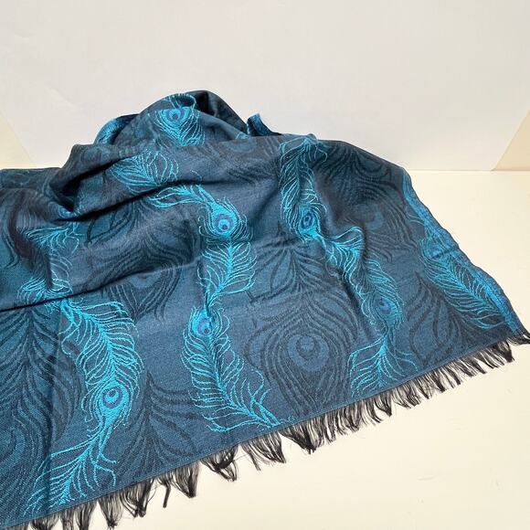 Metropolitan Museum of Art Maurice Pillard Verneuil Peacock Feather Shawl Scarf - Picture 3 of 8